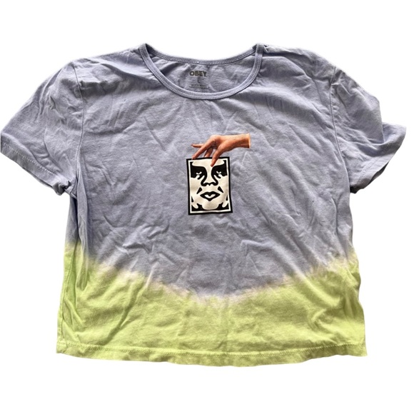 Obey Tops - Obey Tie Dye Crop T-Shirt